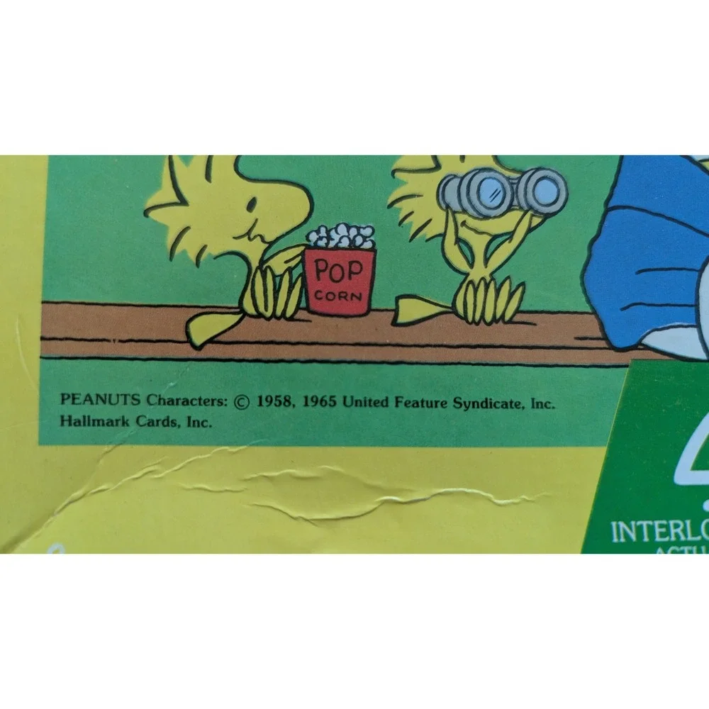 Vintage Peanuts Springbok Puzzles Snoopy Charlie Brown Baseball Go Team Set of 2